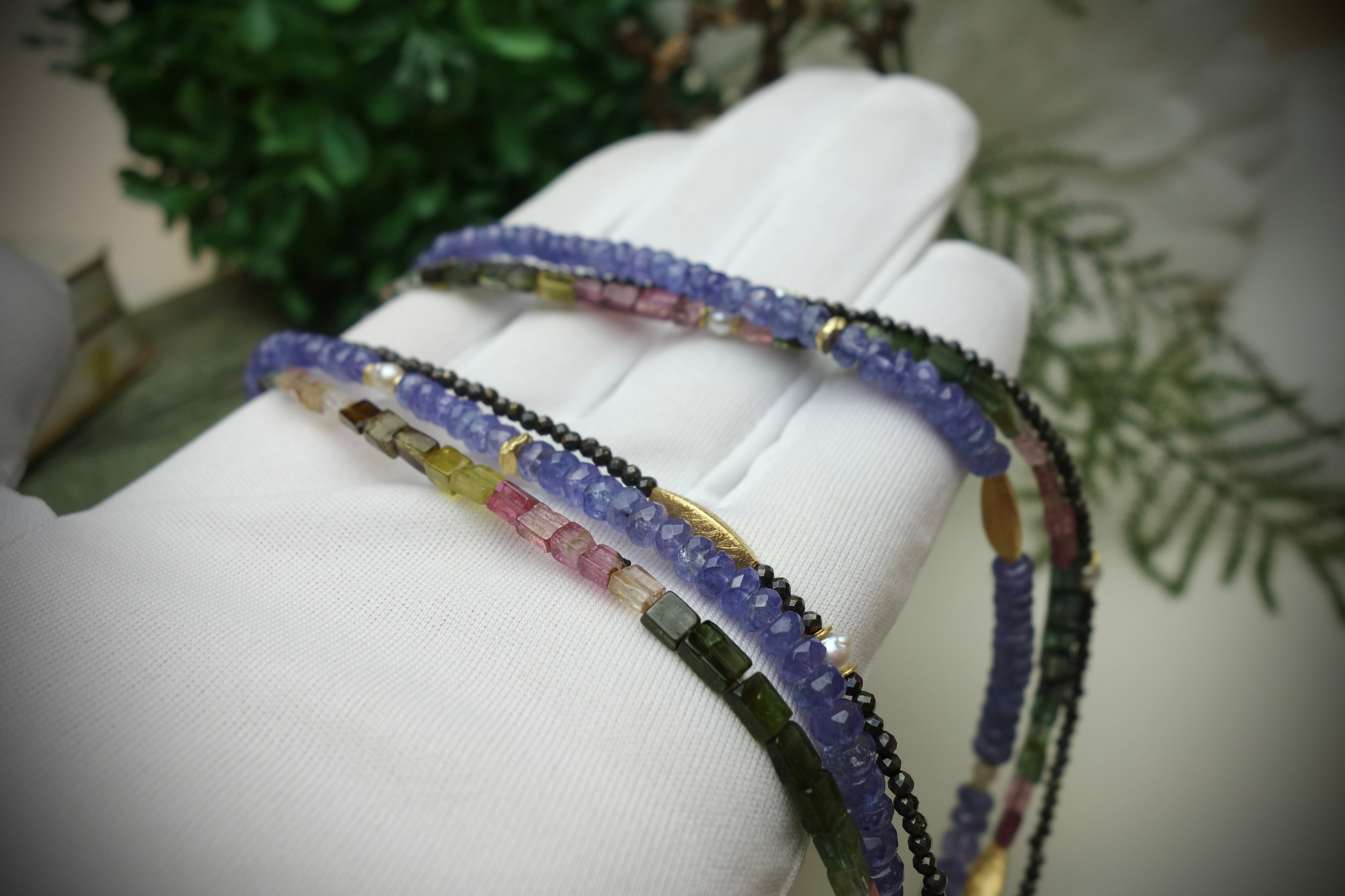 Collier „LUMINARA“, 3-reihig