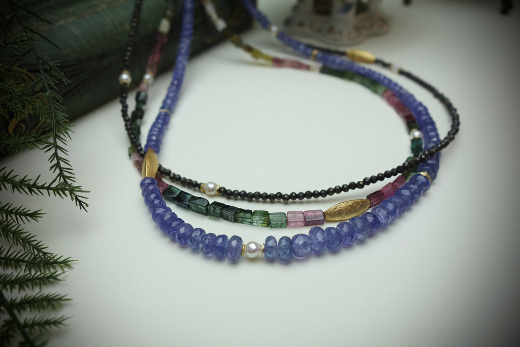 Collier „LUMINARA“, 3-reihig