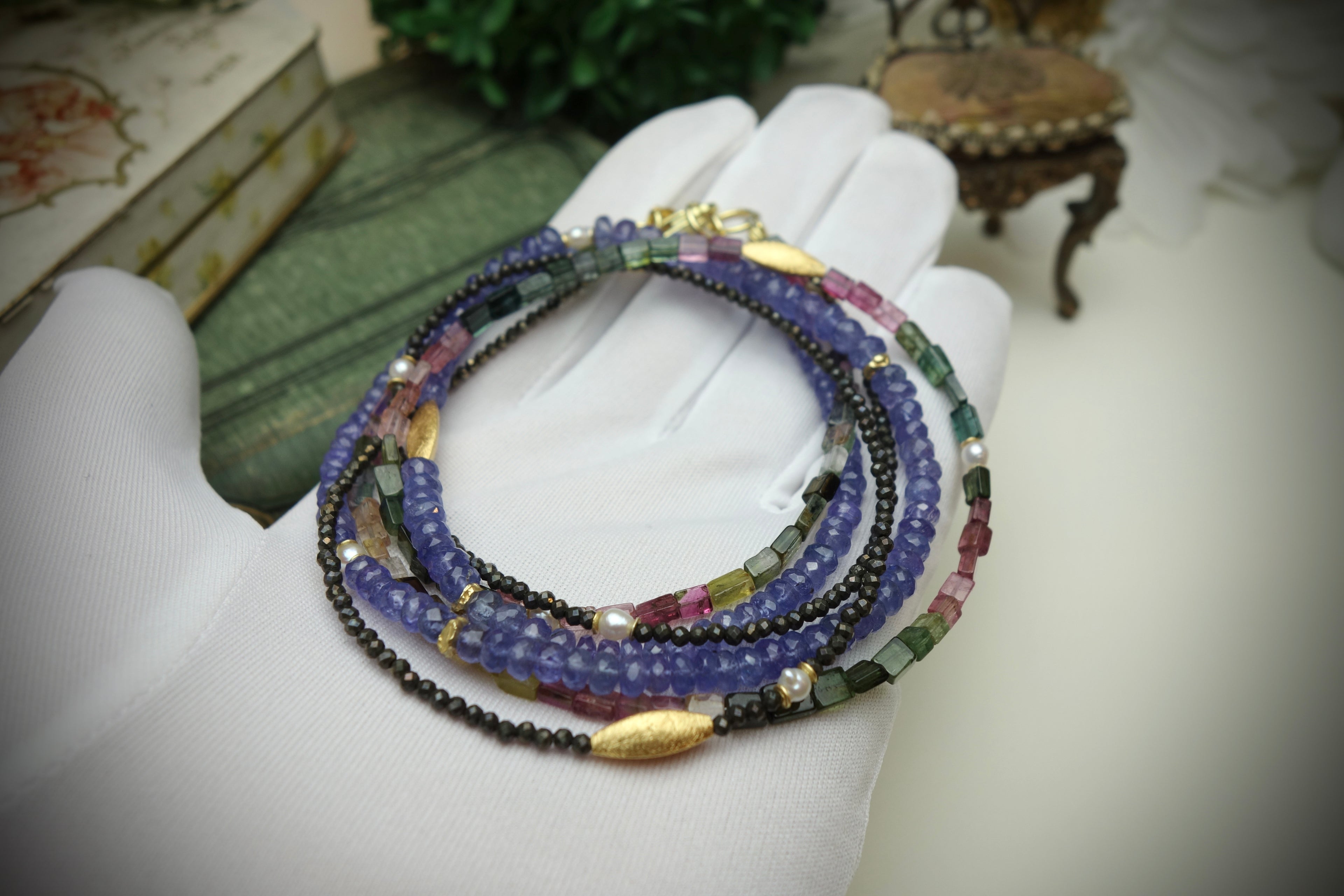 Collier „LUMINARA“, 3-reihig