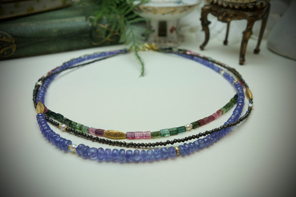 Collier „LUMINARA“, 3-reihig