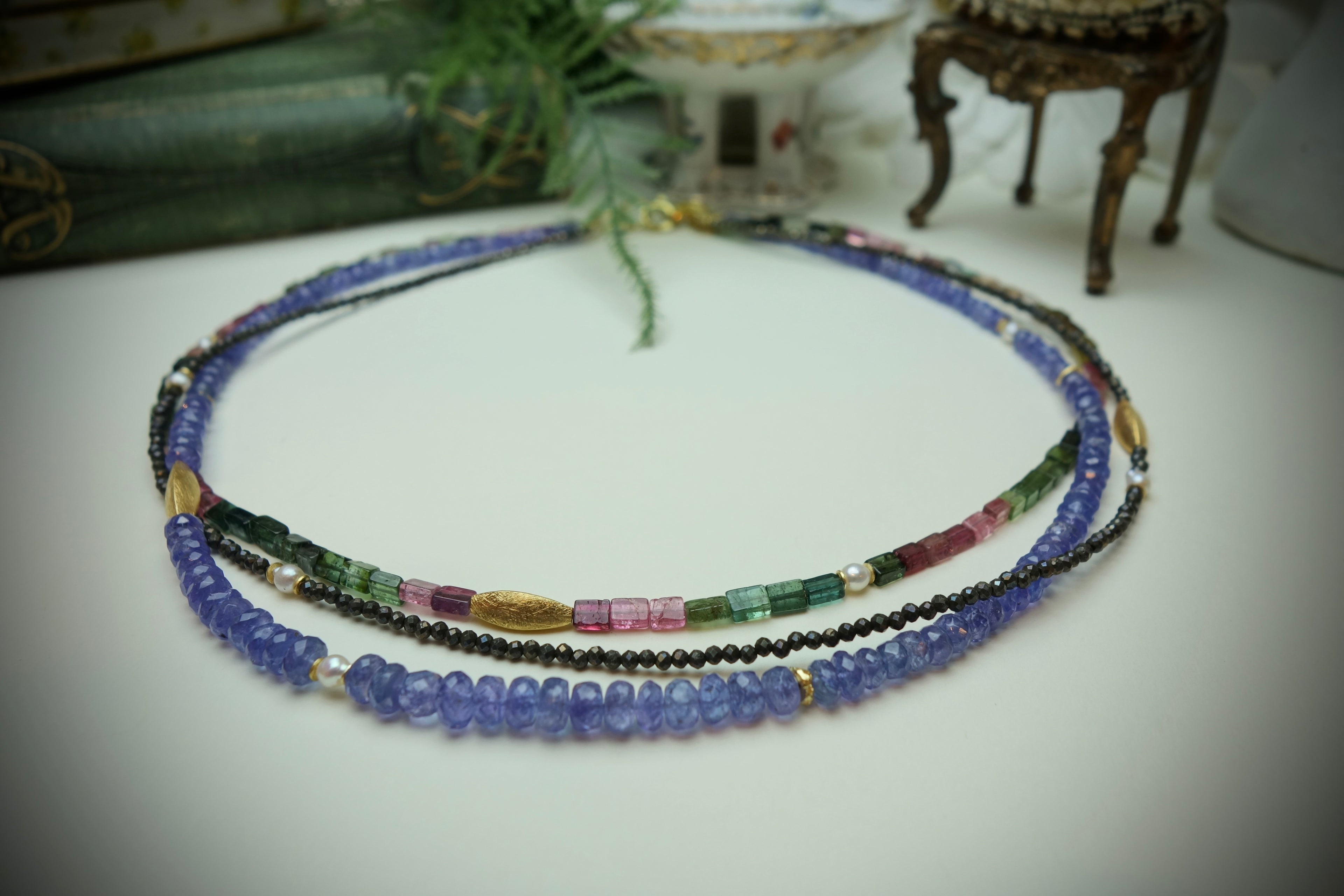 Collier „LUMINARA“, 3-reihig