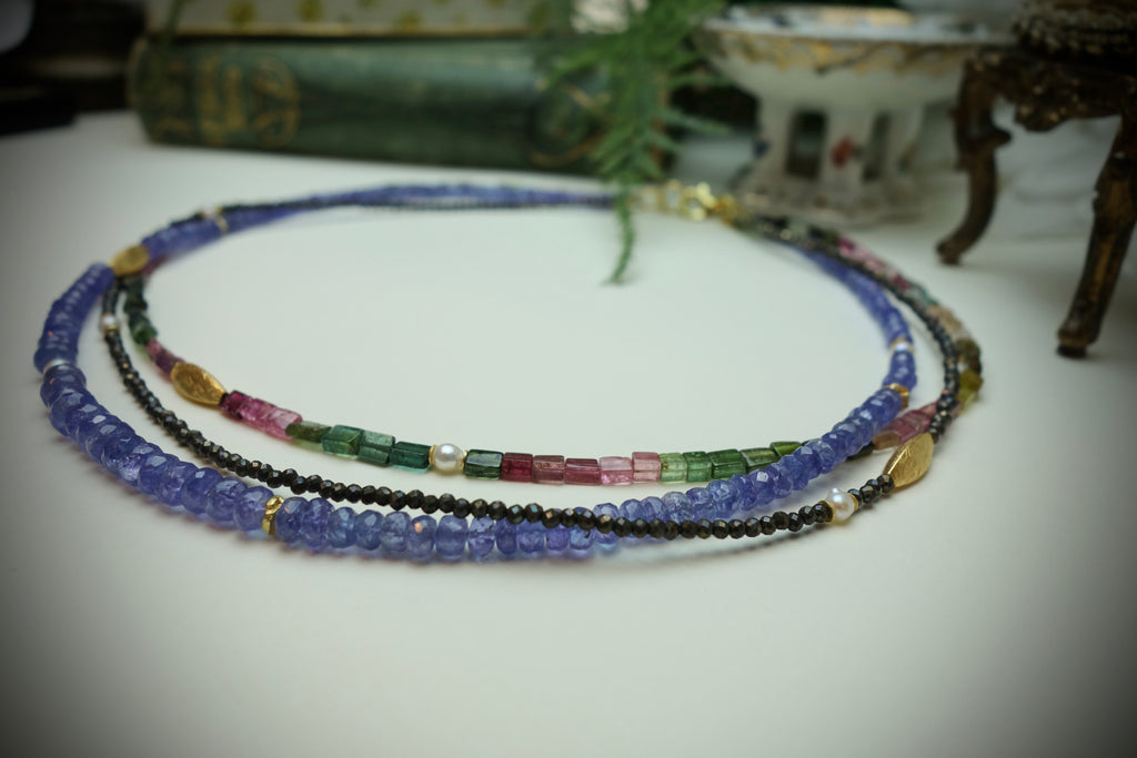 Collier „LUMINARA“, 3-reihig