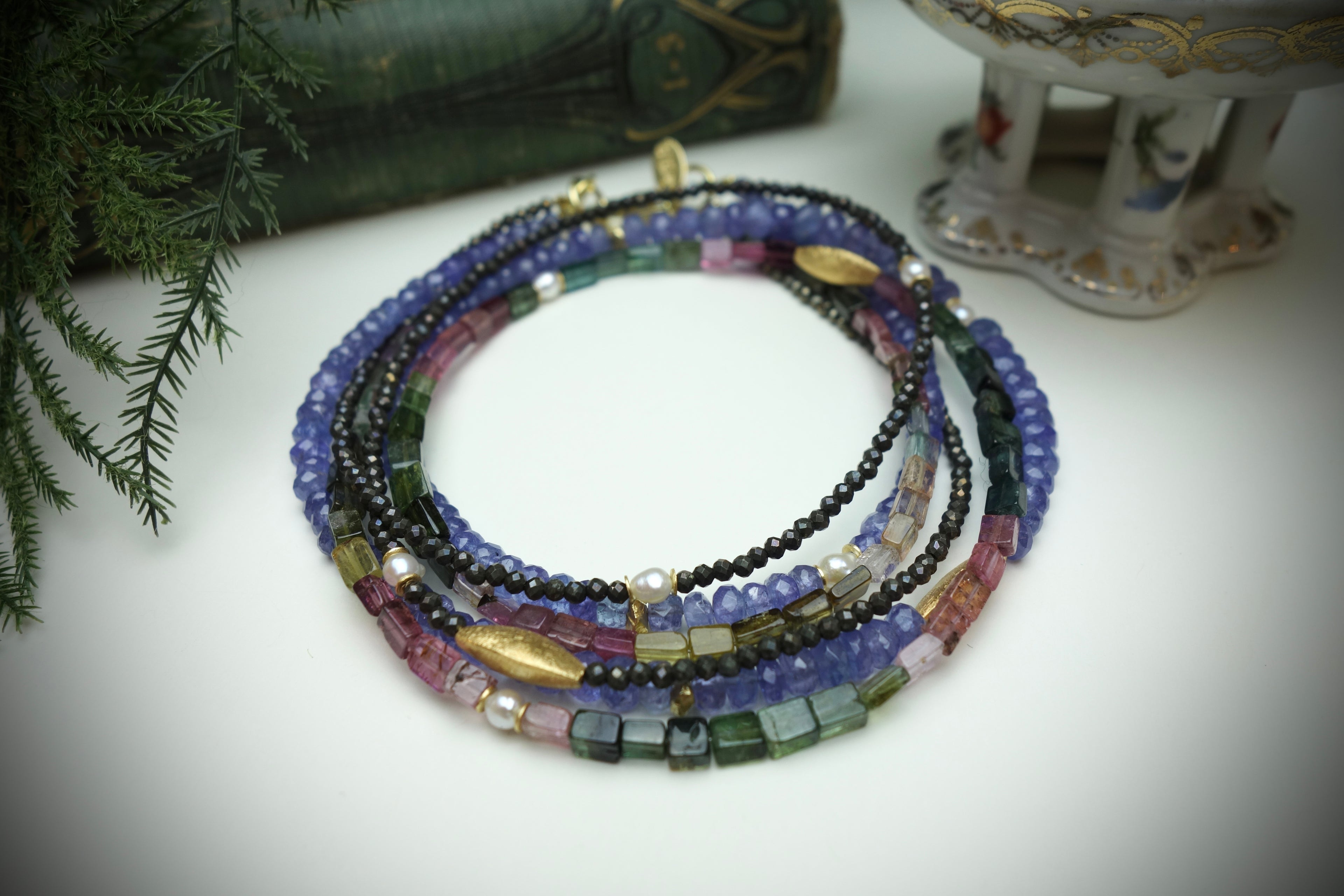 Collier „LUMINARA“, 3-reihig